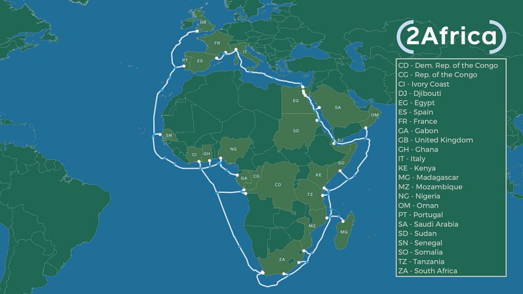 2Africa map