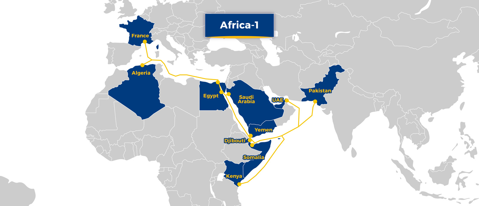 Djibouti Telecom Submarine Network_Africa 1 AAE1 Map