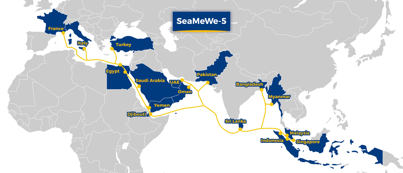 Djibouti Telecom Submarine Network_SeaMeWe 5 AAE1 Map